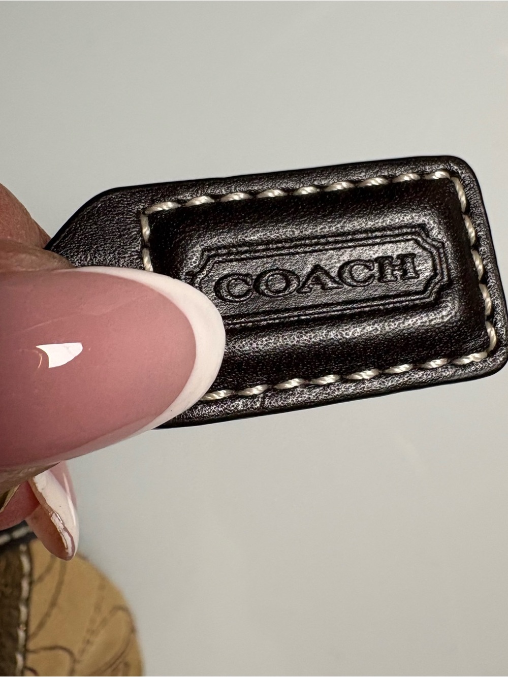 Coach Patchwork Shoulder Bag Y2K Gold Brown Suede Leather Signature Mini - Picture 8 of 9